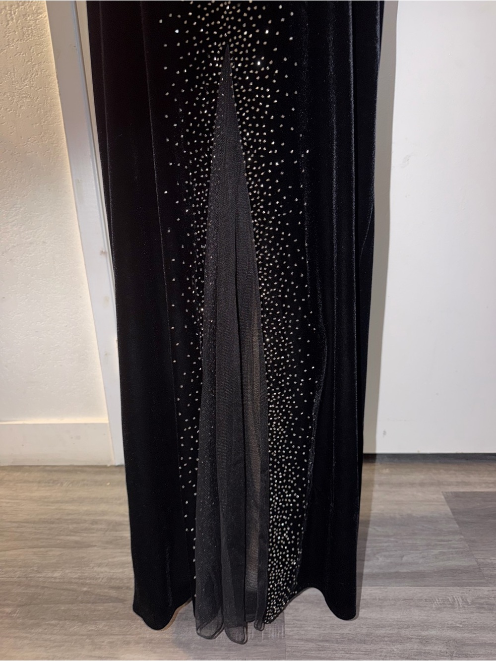 Vintage  Dave and Johnny black Beaded Evening Dress - Size 11/12 - Picture 8 of 10